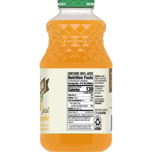 R.W. Knudsen Family Organic Pineapple Juice, 32 Ounces
