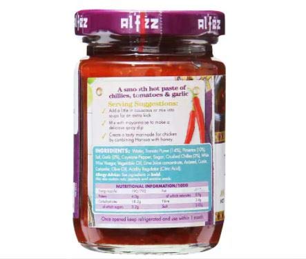 Al'Fez Harissa Hot Chilli Paste100g - Smooth hot paste of chillies, tomatoes and garlic Use a teaspoon of Harissa with your meal as a table condiment