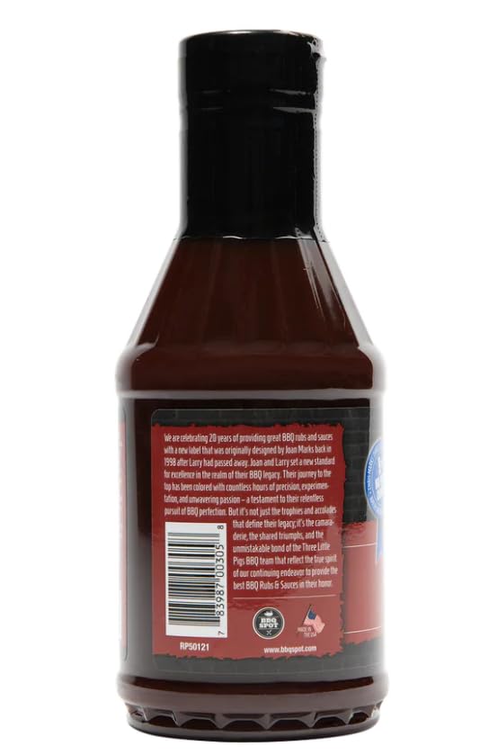 Three Little Pigs - Puff 'n' Huff Touch of Cherry BBQ Sauce - New Natural Formula - 21.3 oz.