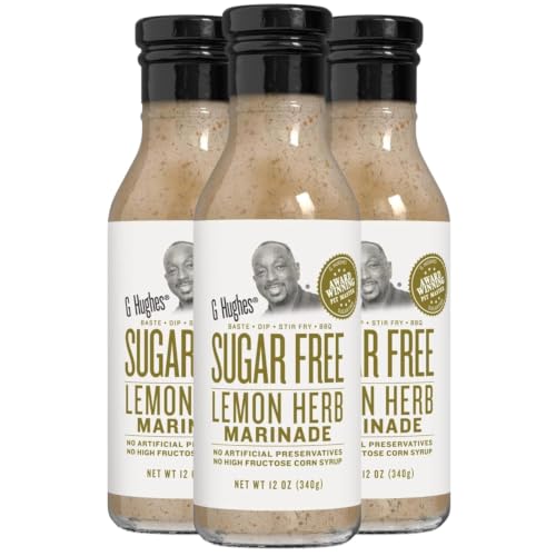 G Hughes Sugar Free Lemon Herb Marinade, Low Carb - 12 Oz (3-Pack)