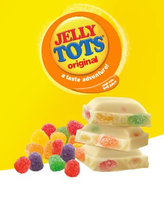 Beacon Jelly Tots White Chocolate | 80g * 4 Bars | White Milk Chocolate | Jelly Tots |