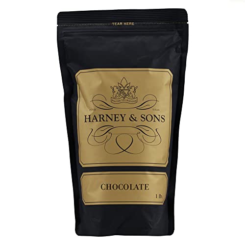 Harney & Sons Chocolate Loose Leaf Black Tea - Chocolate Vanilla Flavored Tea, Caffeinated, 16 oz Bag