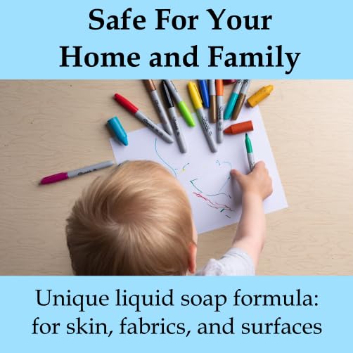Amodex Ink & Stain Kit with Stain Remover Brushes, Removes Ink, Sharpie, Grease, Food and More, Safe and Effective on Clothes, Leather and Skin