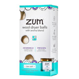 Zum Indigo Wild Laundry Dryer Balls Kit - Wool Laundry Balls for The Dryer - Essential Oil Spray - Reusable Drying Balls for Laundry - Sea Salt - (3
