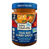 Blue Dragon Thai Red Curry Sauce - 12oz Jar (Pack of 2) - Mild/Medium Spiced Red Curry Simmer Sauce made w/Lemongrass, Shallots & Coconut Pulp