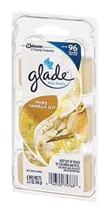 Glade Wax Melts Refill Pure Vanilla Joy, 2.3 Ounce (One Pack of 6)