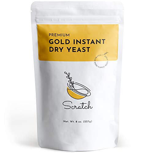 Scratch Gold Yeast - Instant Dry Yeast for a Rapid Rise - Add Straight to Dry Mix - Perfect for Making Bread, Bread Machines, Pizza Dough, Crusts