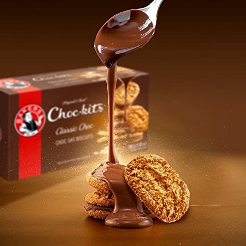 Baker's Choc-kits Crunchy Oat Biscuits/Cookie | Chocolate | Pack of 2 | 32-40 Cookies a Box | Kosher | Halal | Real Chocolate | Finest Ingredients |