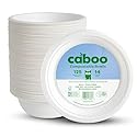 Caboo Disposable Bamboo Paper Bowls, 125 Pack of 14 Ounce Sturdy Biodegradable Bowls, Compostable Bowl, Microwave Safe Party Bowl, Eco Friendly