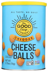 The Good Crisp Company, Cheese Balls Cheddar, 2.75 Ounce