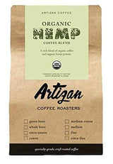 Artizan Coffee USDA Organic Ground Coffee | Hemp Coffee Fusion | Medium-Dark Roast | Medium Grind for Drip | 10 oz | Roasted in South Florida