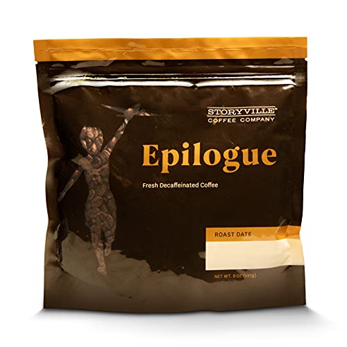 Storyville Coffee Epilogue (Decaf) | Premium Whole Bean Fresh Roasted Coffee Beans Medium Roast | 8 Ounces