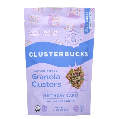 Clusterbucks Superfood Clusters - Grain-Free, Keto-Friendly Granola with Regeneratively Grown Sprouted Buckwheat- Gluten-Free, Low-Carb, Organic