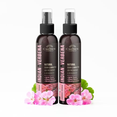 Non-Toxic Odor Eliminator, Natural Geranium & Lemongrass Air Freshener Spray for Home, Room, Closet & Couch Deodorizer, Long Lasting Bathroom & Toilet