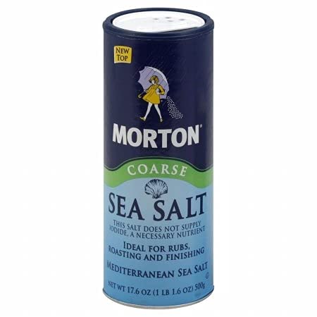 Morton Coarse Sea Salt 17.6 oz (Pack of 12)
