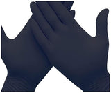 Muellery Nitrile Disposable Gloves Powder Free Exam Gardening Cooking Cleaning 100PCS DN1001 (Black-M)