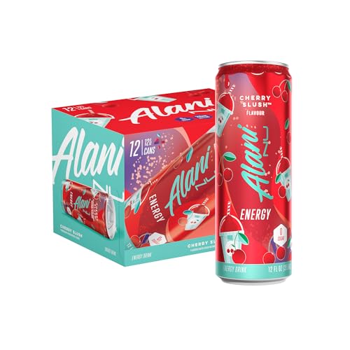 Alani Nu CHERRY SLUSH Ice Sugar Free, Low Calorie Energy Drinks | 200mg Caffeine | Antioxidants | Biotin, B Vitamins | Zero Sugar | 15 Calories or
