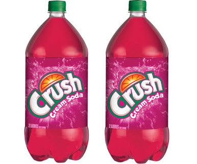 Crush Cream Soda Soft Drink 2 Bottles, 2 Litres / 67.6 Fluid Ounces each {Imported from Canada} (2 Bottles)
