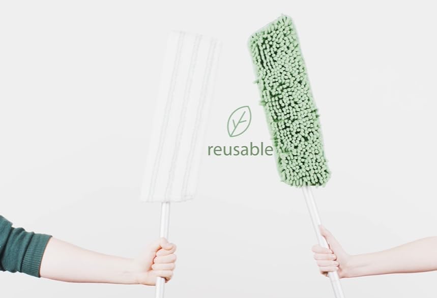 Fern MK27124 Chenille Mop Refill - Green Microfiber Sweeping Pad Compatible with Fern 48? Mop Kits - Machine Washable, Multi-Surface Cleaning, Pet