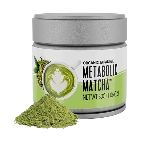 Naturalslim Japanese Organic Matcha Powder Green Tea - Metabolic Pure Japanese Matcha Tea Superfood with L-Theanine & Antioxidants for Metabolism