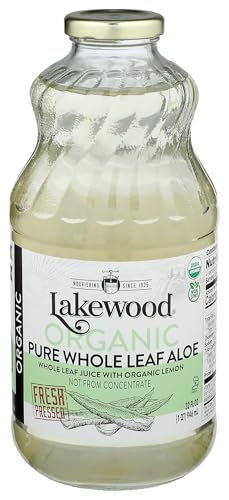 Lakewood, Organic Aloe Vera Leaf Juice, 32 Fl Oz (Pack of 1)