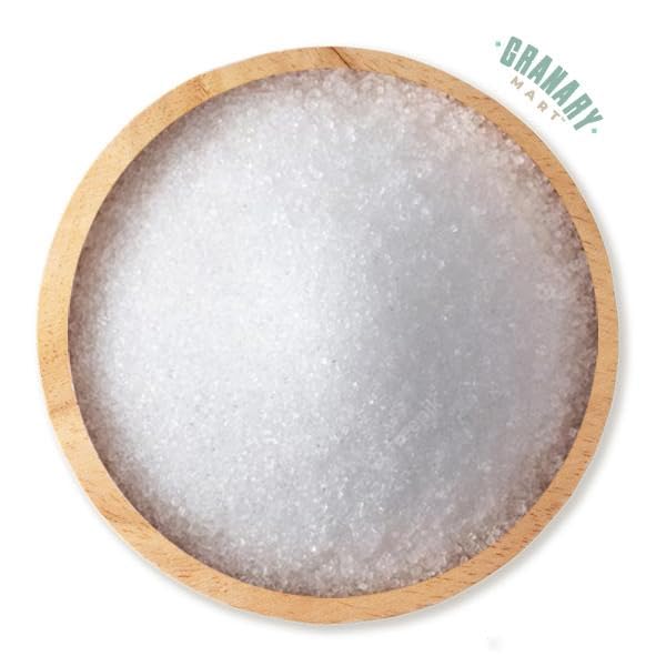 Himalayan White Salt Fine Grind by Granary Mart - Rich in Trace Minerals - Ideal for Gourmet Cooking & Savory Items - Unrefined & Natural - Affordable