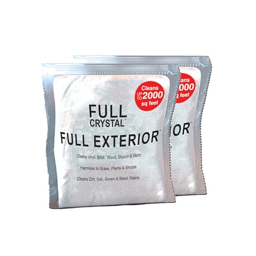Full Exterior Refill Kit - Crystal Powder Outdoor Cleaner Packets, 8 oz, Each 4 oz Bag Makes Up to 640 fl oz, Non-Toxic, No Scrub, No Rinse Cleaning