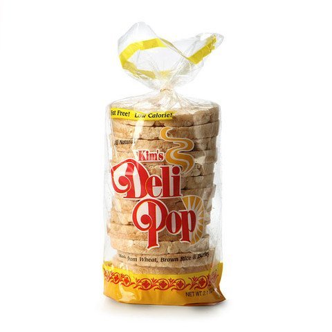 Kim’s Deli Pop Multigrain Crisps, Original, 3 Pack | Air Popped Wheat & Brown Rice Snack | 50 Calories per Serving | Vegan, Sugar Free, Low Fat