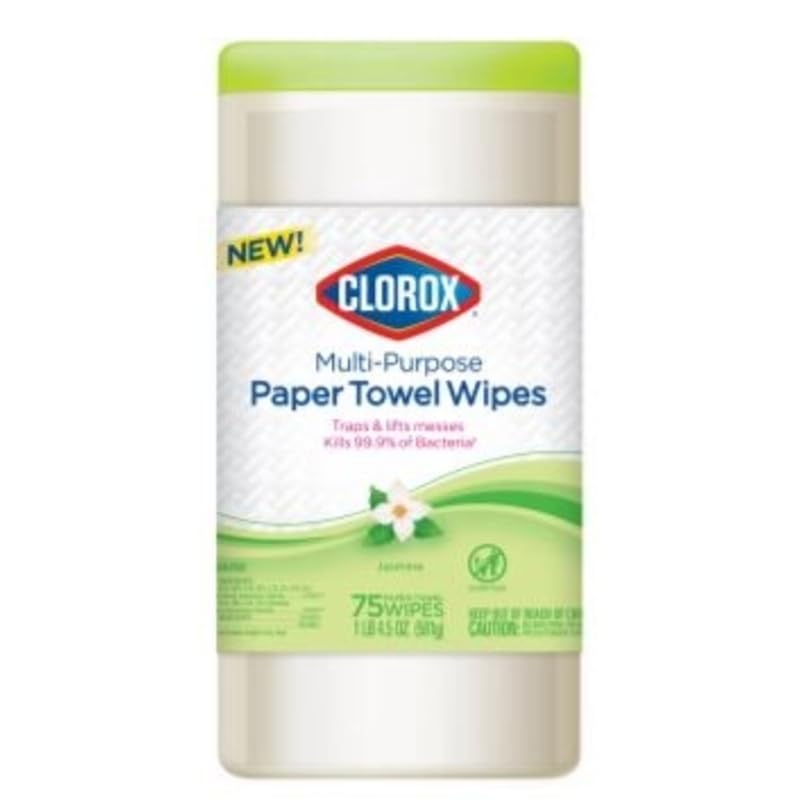 Clorox 32579 Multi-Purpose Paper Towel Wipe, Jasmine Scent, 75-Ct. - Quantity 6