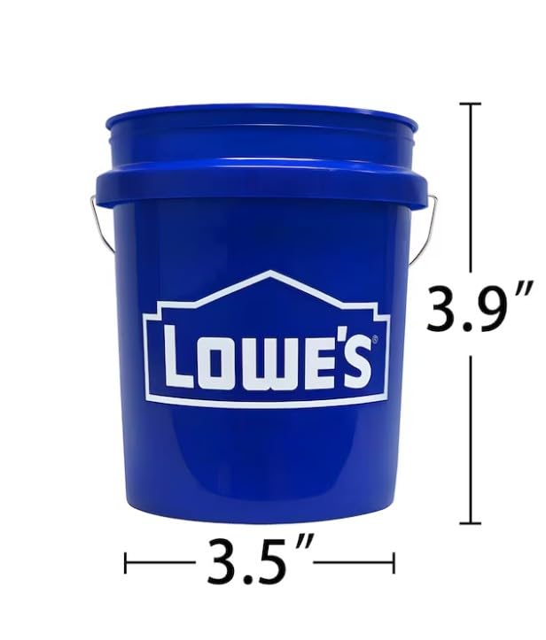 Blue Mini Bucket 0.4-Quart BPA-Free Food-Grade Polypropylene with Earth Garden Pen