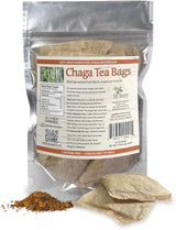Chaga Tea Bags by My Berry | 100% Canadian Wild-Harvested- NEVER Siberian | 100% Additive-Free Caffeine-Free Herbal Tea | 25 Bleach-Free Bags