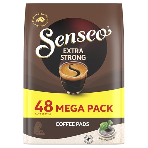 Senseo Extra Strong - (Pack) - Dark Roast with Intense & Bold Flav Coffee Pods - 48 Count - Single-Serve Coffee Pads with Rich Crema - Compatible