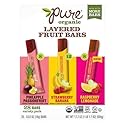 Gourmet Kitchn Pure Organic Layered Fruit Bars Variety |4 Pack, 28 Bars Each | 3 Different Flavors: Raspberry Lemonade, Strawberry Banana, Pineapple