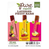Gourmet Kitchn Pure Organic Layered Fruit Bars Variety |4 Pack, 28 Bars Each | 3 Different Flavors: Raspberry Lemonade, Strawberry Banana, Pineapple