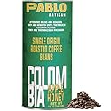 Pablo Artisan Colombia Supremo 18 Single Origin Coffee Beans - Medium Light Roast Whole Bean Coffee, 100% Arabica Colombian Espresso Beans, Washed