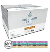 Highland Park Coffee Single Serve Coffee Pods Compatible with Keurig K Cup Brewers, Medium Roast, Flavored Variety, 80 Count
