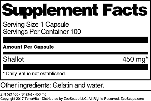 Shallot - 450 mg (100 Capsules, ZIN: 521400) - 3 Pack