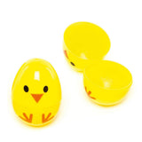 24Pcs Easter Filler Fillable Eggs Chick Design Plastic Surprise Easter Eggs for Hold Creme Gifts Yellow.