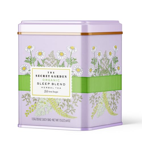 Life Plus Style Gourmet The Secret Garden Sleep Tea USDA Organic Chamomile Peppermint & Fennel Blend Caffeine-Free Non GMO Gluten Free 50 Tea Bags in