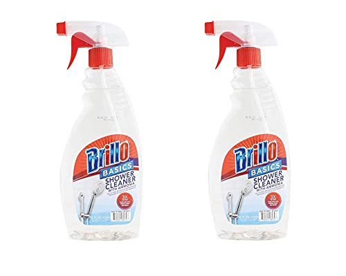 Brillo Basics Shower Cleaner 22oz Trigger With Ammonia (Package May Vary) Pack of 2