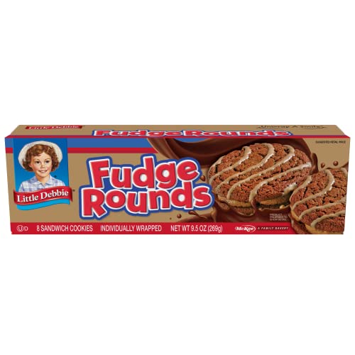 Little Debbie Fudge Rounds, 64 Sandwich Cookies (8 Boxes)