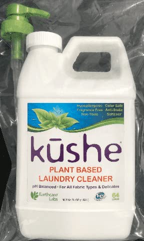 K?SHE Plant-Based Liquid Laundry Cleaner, Delicates, Anti-Static, Softener, Sensitive Skin | 64 Fl Oz