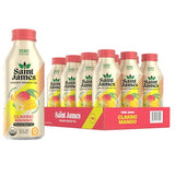 Saint James Iced Tea - Organic Black Tea - Non-GMO, Gluten Free, Zero Calorie, Zero Sugar - Classic Mango, 12 Pack (16 fl oz each)
