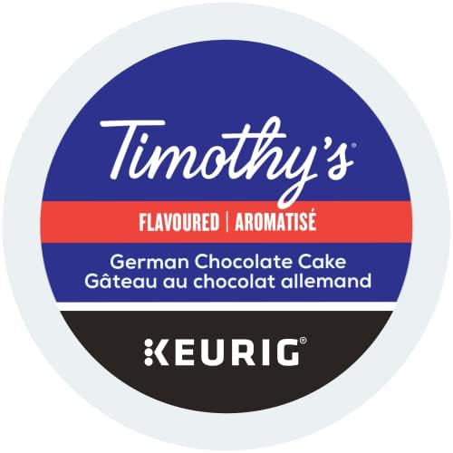 Timothy's World Coffee German Chocolate Cake K-cup for Keurig Brewers, 96 Count