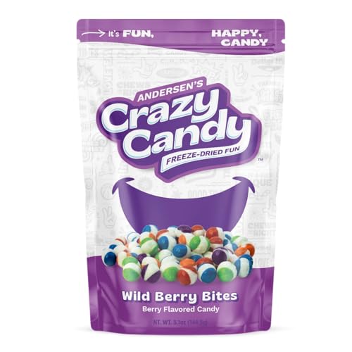 Freeze Dried Berry Style Candy, Crazy Candy Wild Berry Bites - Fruity Flavor Crunchy Texture, Made in USA