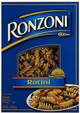 Ronzoni Rotini Enriched Macaroni Non GMO 16 Oz. Pack Of 3.
