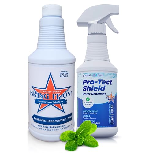 BRING IT ON! CLEANER Hard Water Stain Remover Sealant 16oz, Water Spots on Glass, Hard Water Buildup.