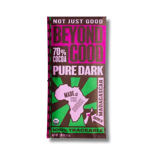 Beyond Good Organic Madagascar Dark Chocolate Bar 70%, 2.64 OZ