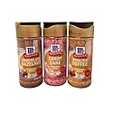 McCormick Holiday Finishing Sugar Variety Pack, Chocolate Hazelnut, Candy Cane, English Toffee Flavors, Limited Edition Dessert Topping, 3 Count