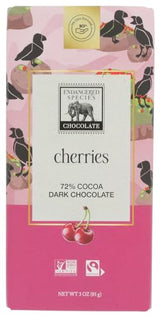 Endangered Species Puffin, Dark Chocolate with Cherries, 3 Ounce (Pack of 12) by Endangered Species